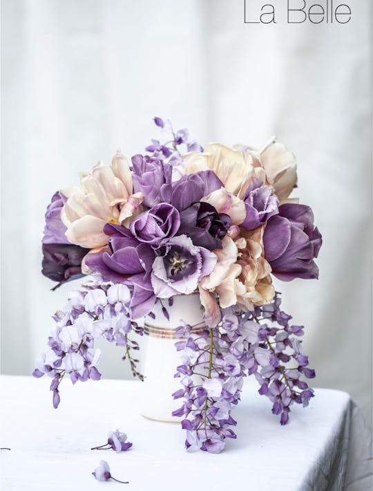mauve and dusky tulips