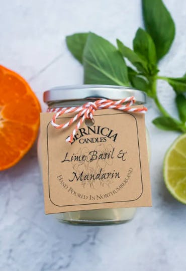 Lime and mandarin candle