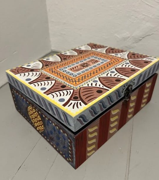 c\hrlston artists inspired hand painted box